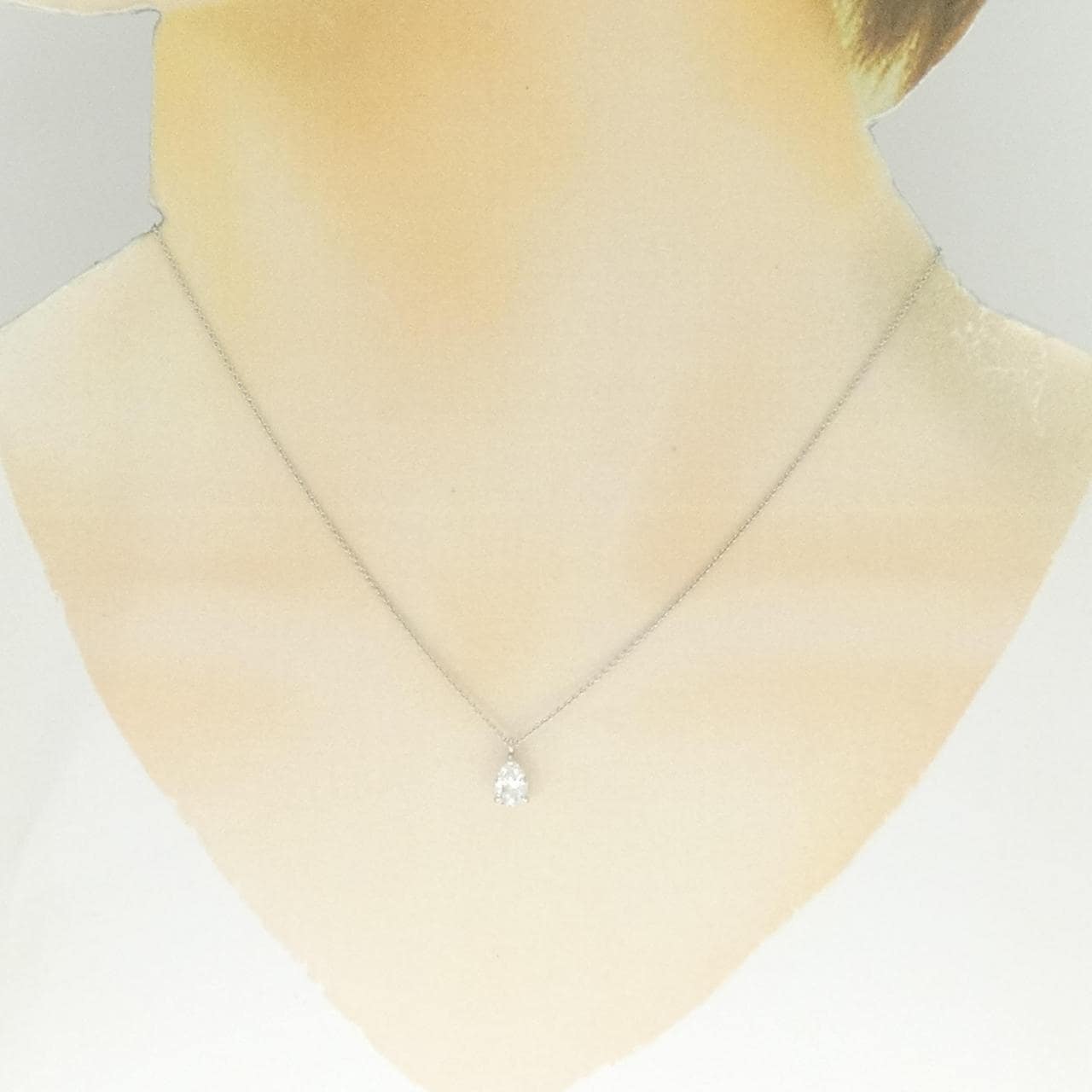 【リメイク】PT900/PT850 ダイヤモンド ネックレス 0.573CT D SI1 ペアシェイプ