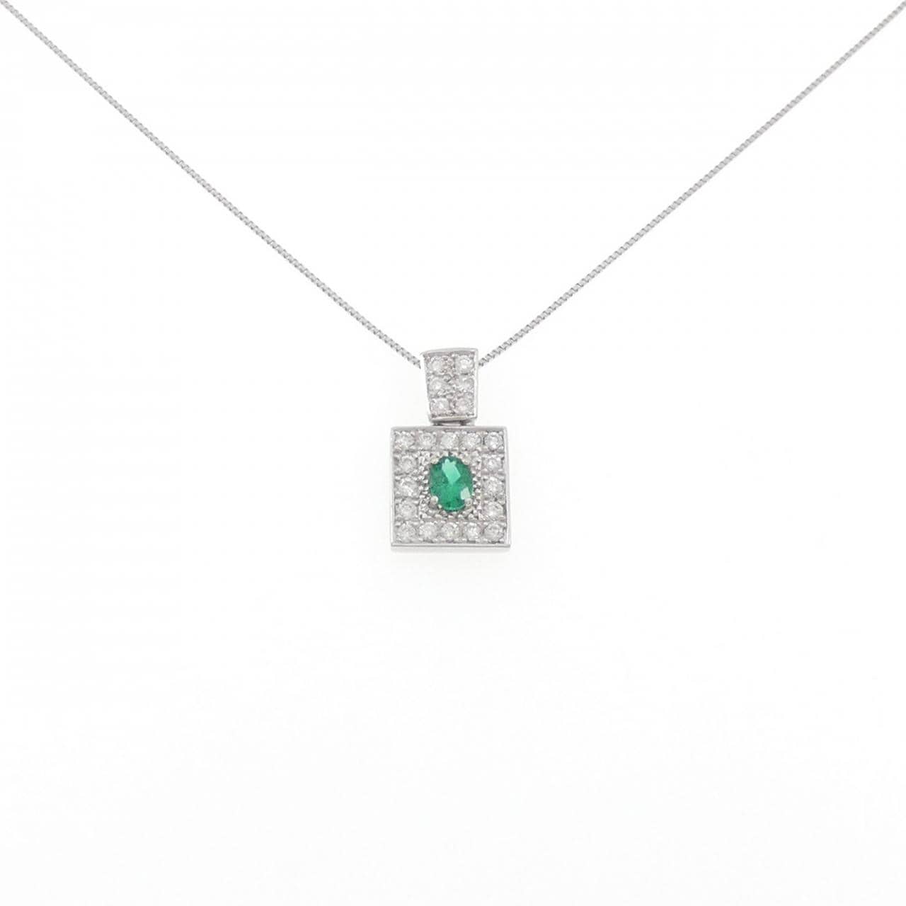 PT900/PT850 エメラルド ネックレス 0.345CT