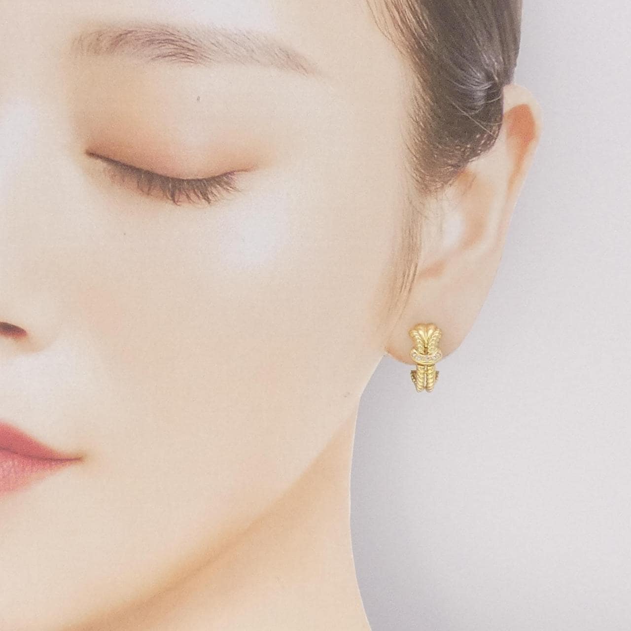 K18YG ダイヤモンド ピアス/イヤリング 0.06CT
