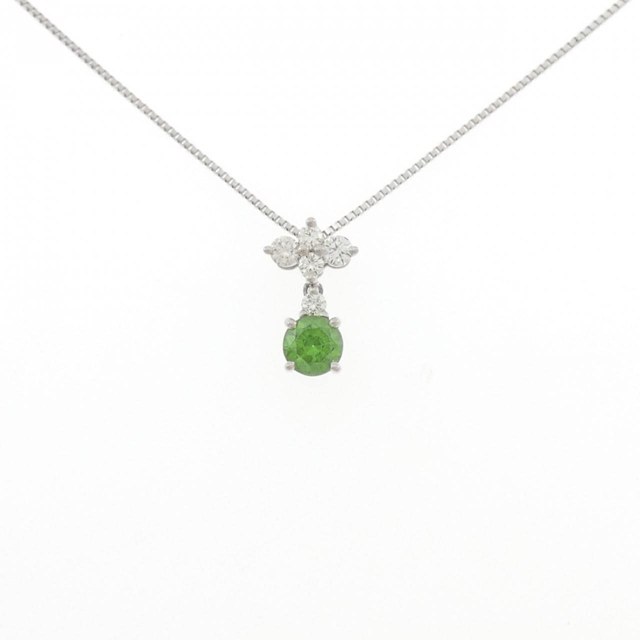 PT950/PT850 デマントイドガーネット ネックレス 0.52CT