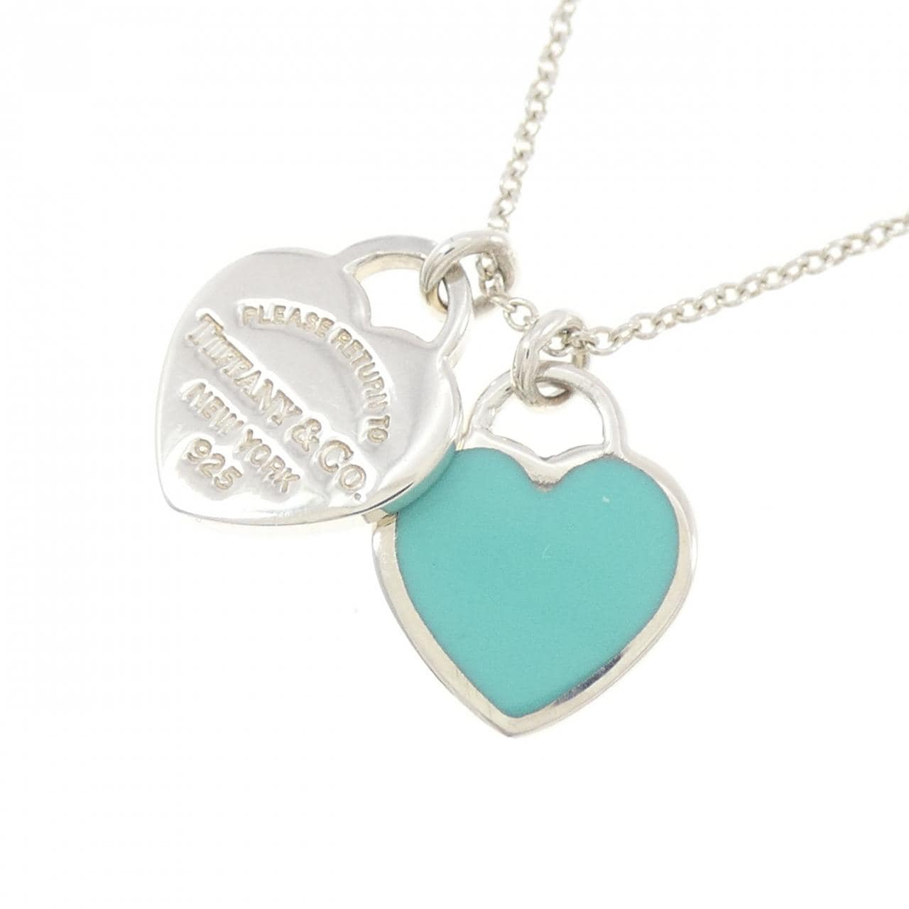 ティファニー リターントゥティファニー ミニ ダブル ハートタグ ネックレス