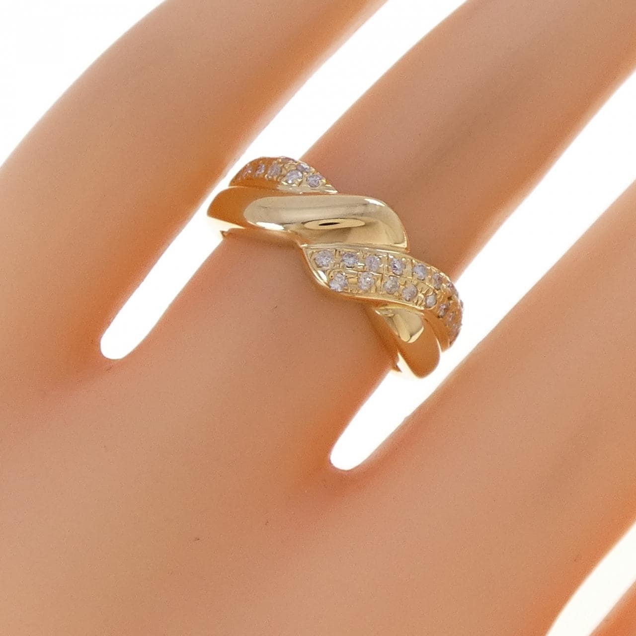 K18YG ダイヤモンド リング 0.21CT