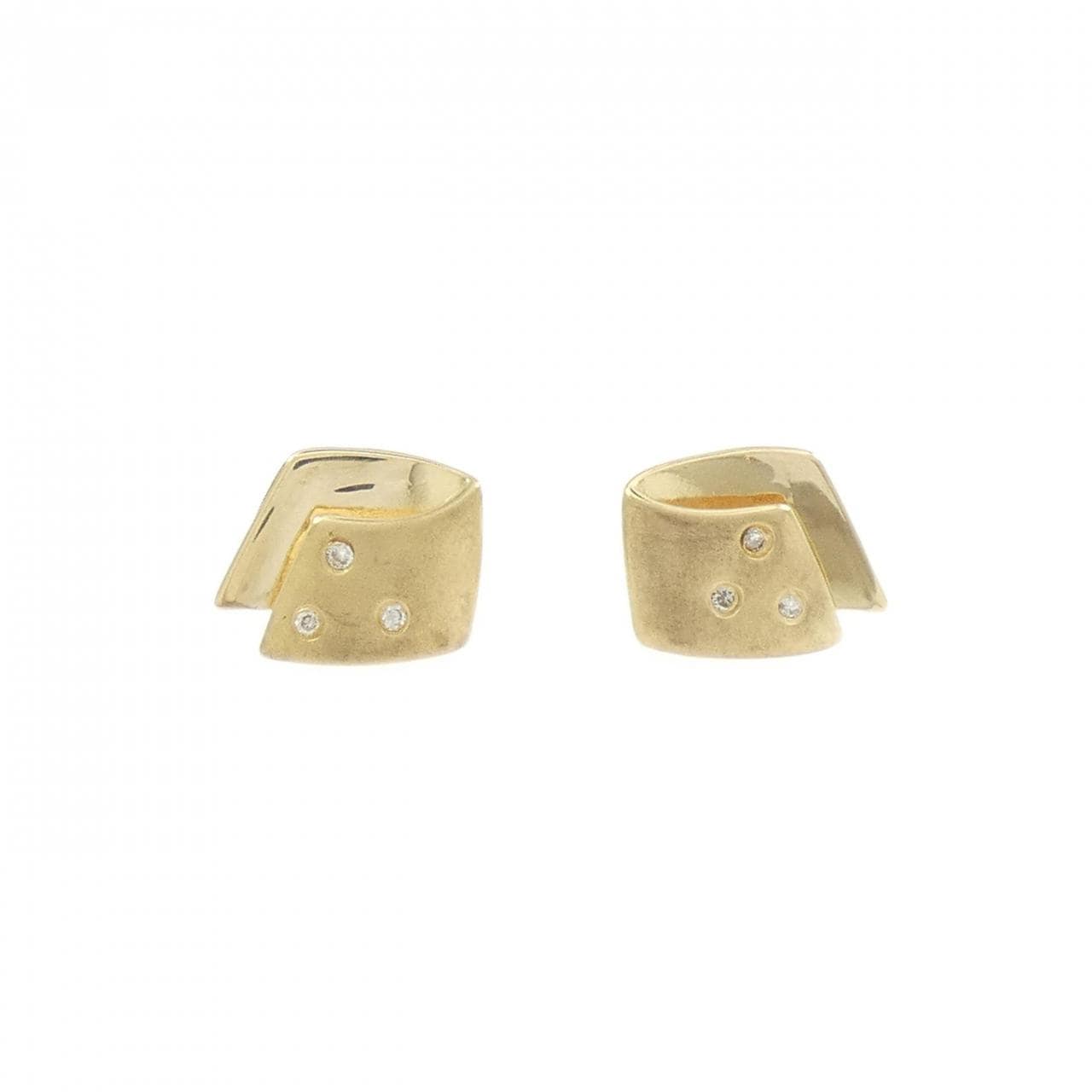 750YG/K18YG ダイヤモンド ピアス