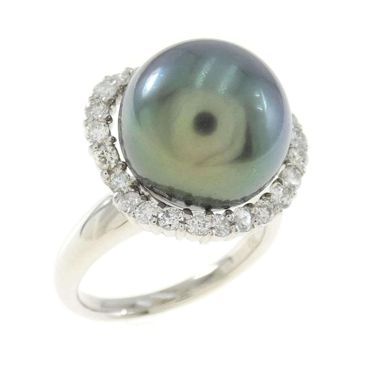 PT Black Butterfly Pearl Ring 11.8mm