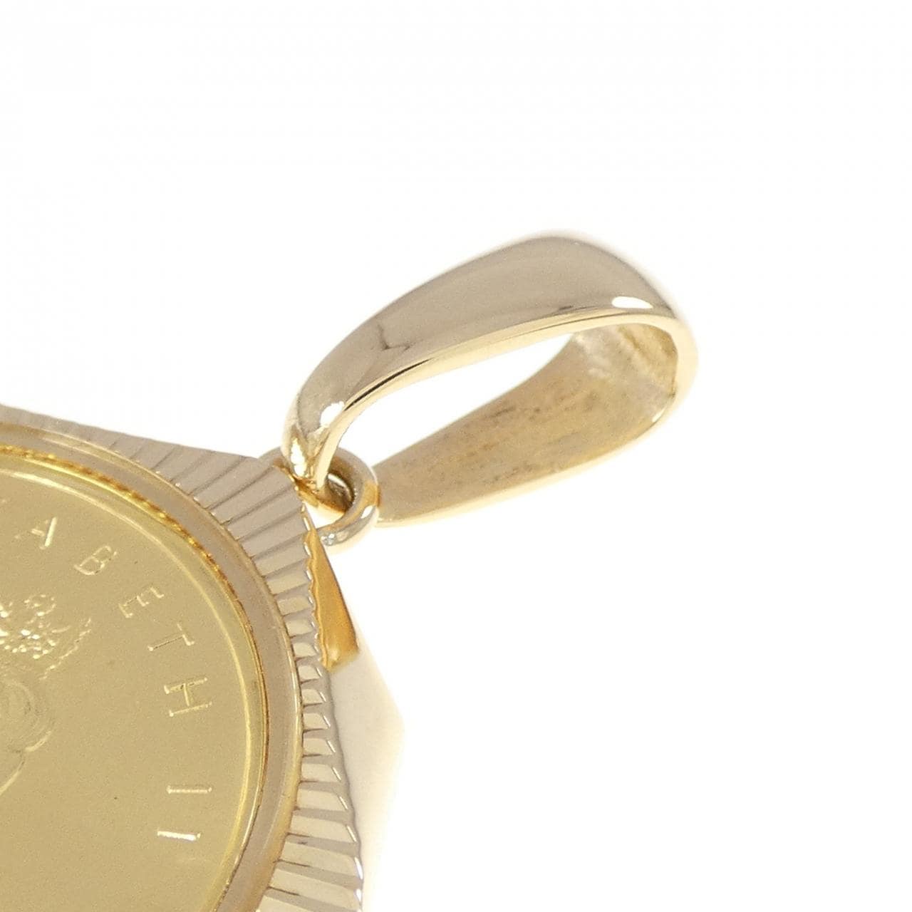 K18YG(枠) コイン ペンダント