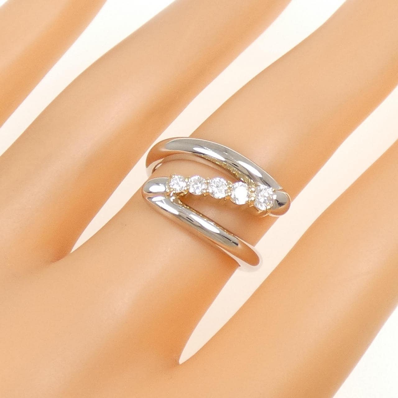 PT900/K18YG ダイヤモンド リング 0.32CT