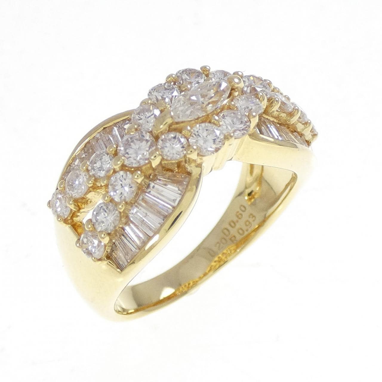 18KYG ダイヤモンド リング 1.73CT