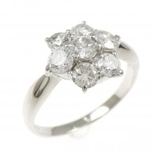 PT900 フラワー ダイヤモンド リング