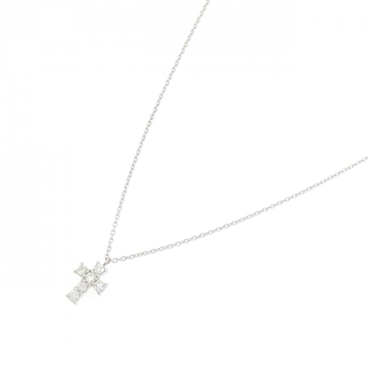 ヴァンドーム クロス ダイヤモンド ネックレス 0.18CT