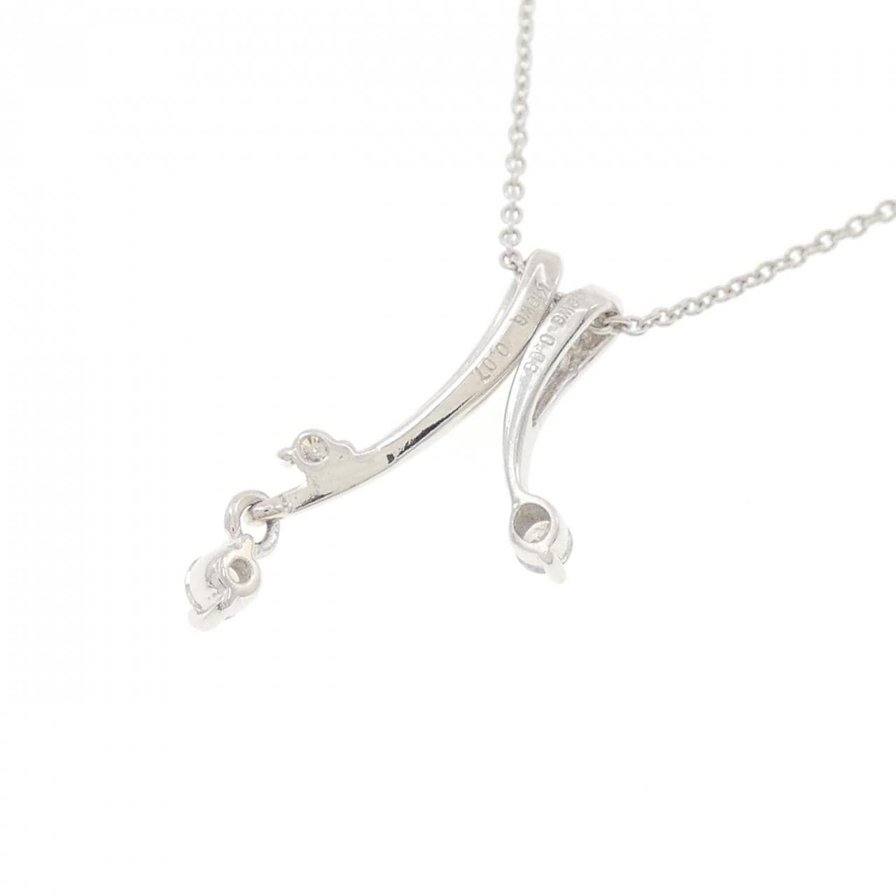 K18WG ダイヤモンド ネックレス 0.03CT