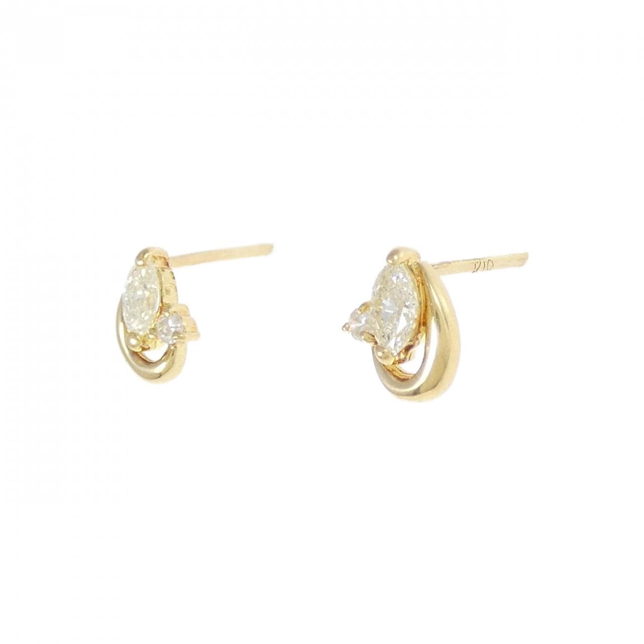 K18YG ダイヤモンド ピアス 0.2CT