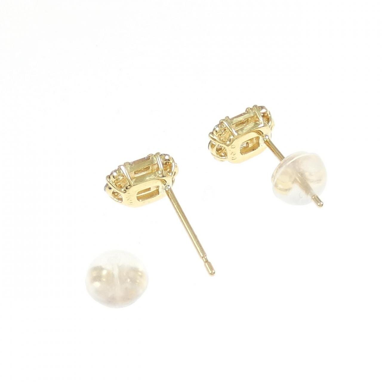 [BRAND NEW] K18YG Diamond earrings 0.40CT
