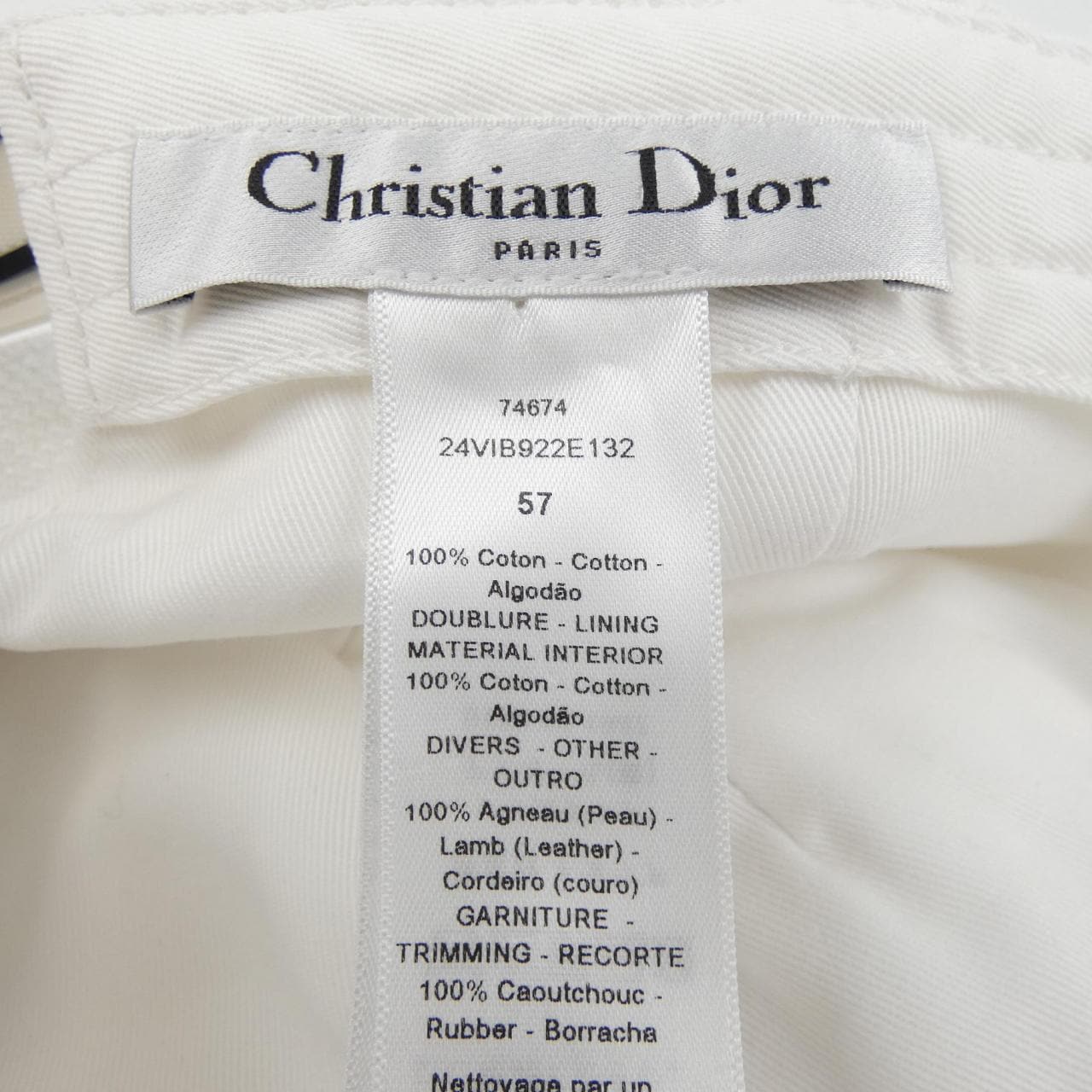 CHRISTIAN DIOR CAP DIOR CHRISTIAN DIOR Cap