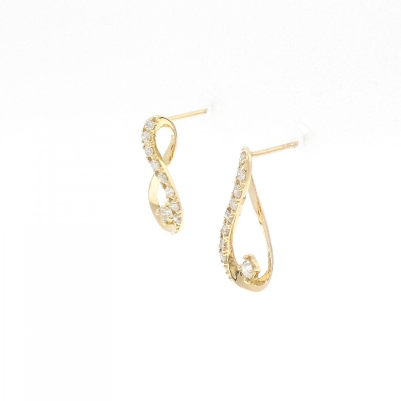 【新品】K18YG ダイヤモンド ピアス 0.20CT