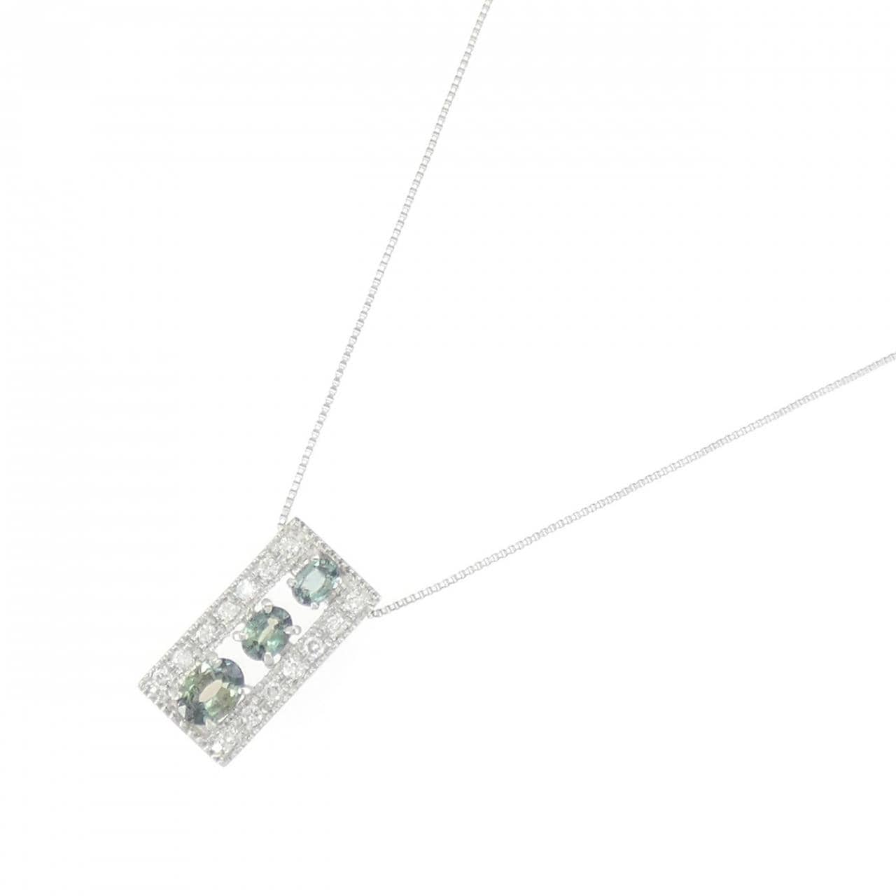 PT900/PT850 アレキサンドライト ネックレス 0.52CT