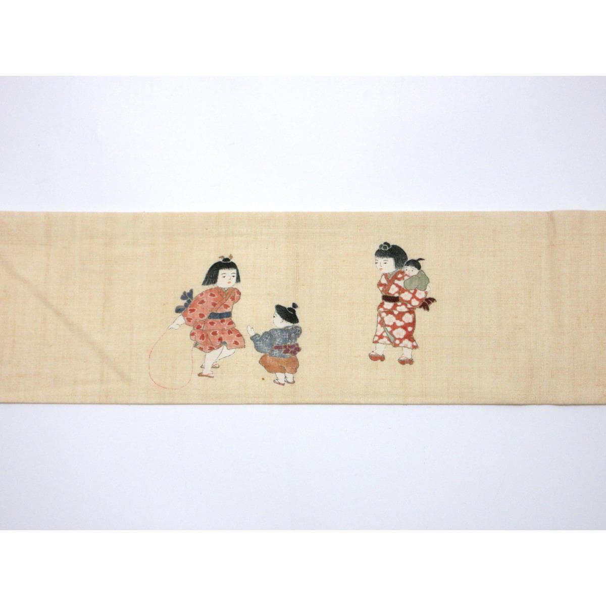 名古屋帯　紬織　友禅加工