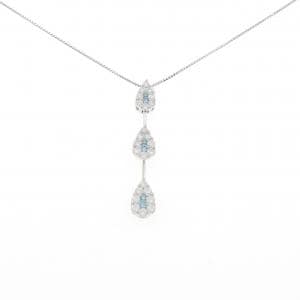 K18WG ダイヤモンド ネックレス 1.00CT