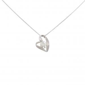 PT900/PT850 ハート ダイヤモンド ネックレス 0.30CT