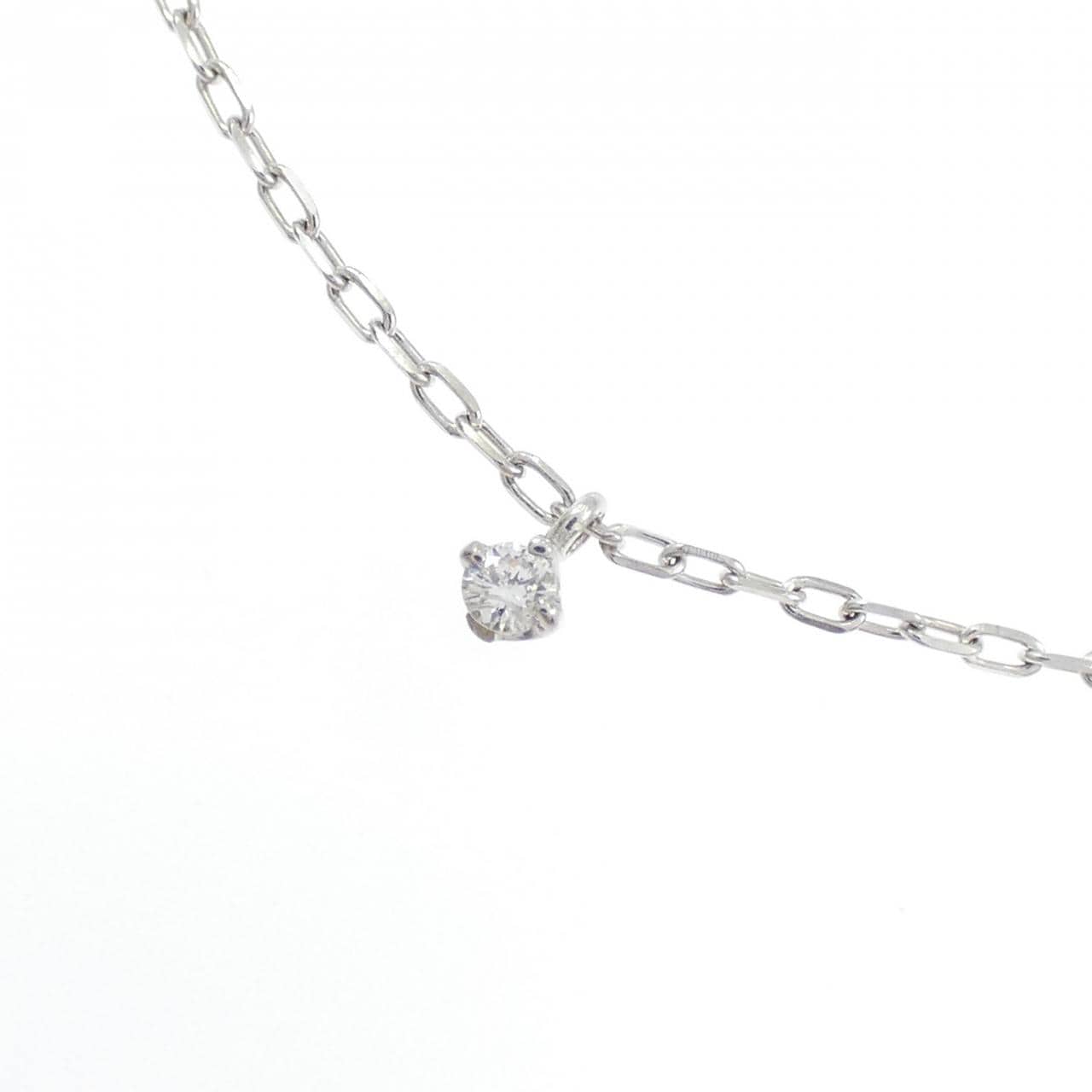 K10WG ダイヤモンド ネックレス 0.10CT