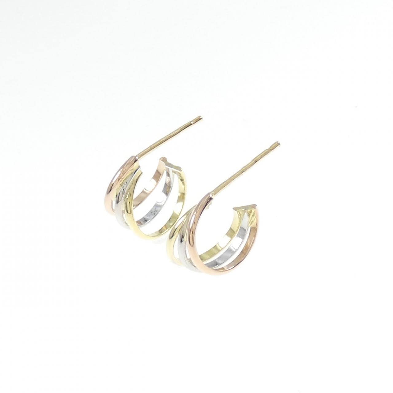 750 Three-color/K18 earrings