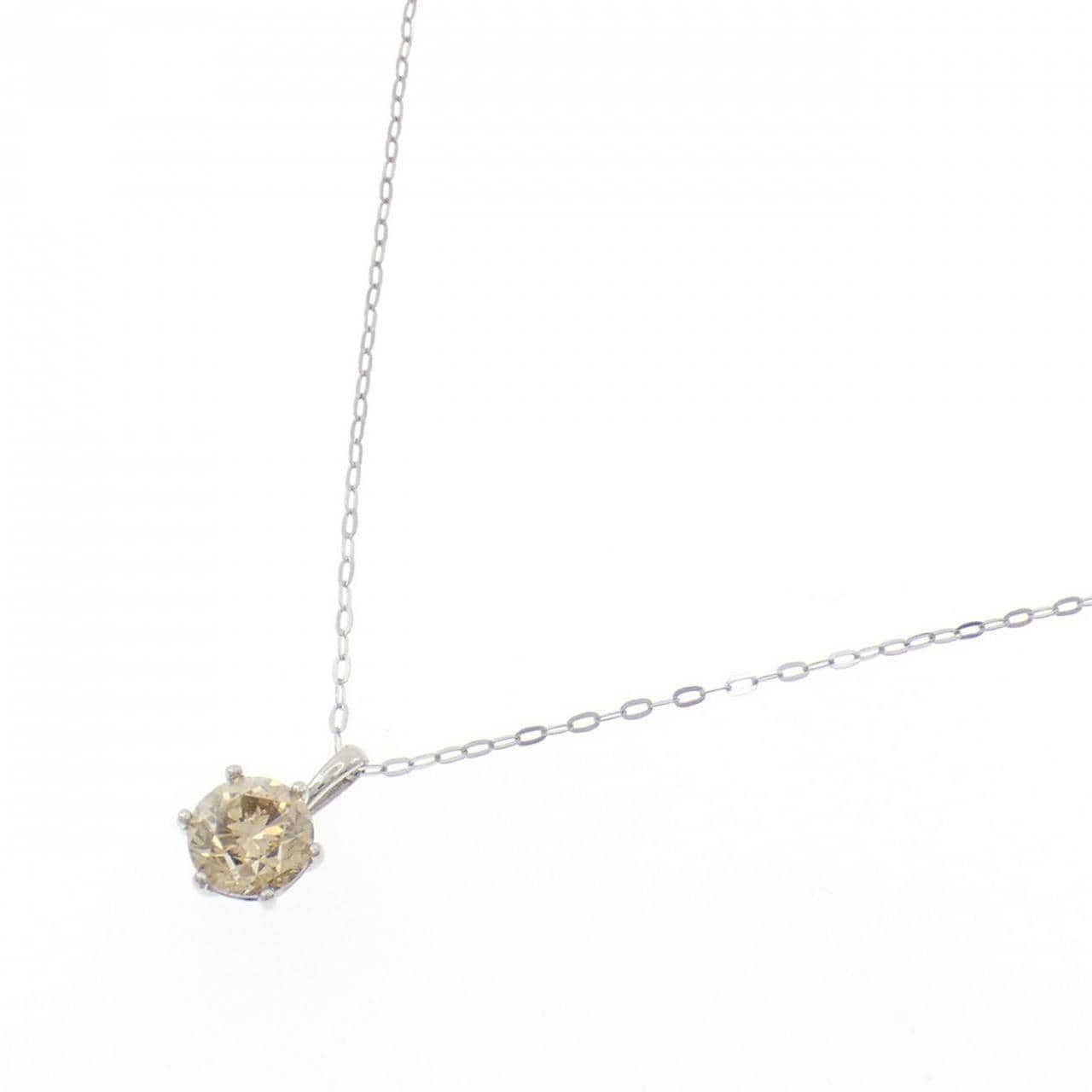 PT999/PT850 ソリティア ダイヤモンド ネックレス 1.00CT