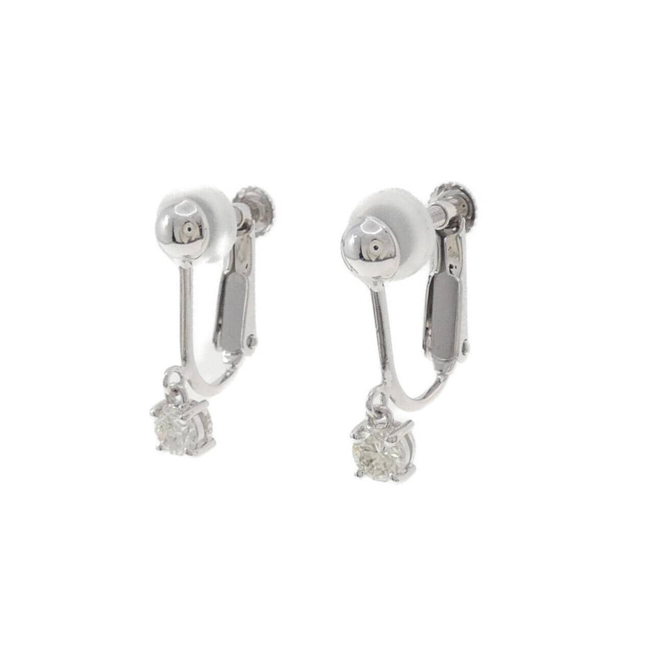 K18WG/K14WG ダイヤモンド イヤリング 0.30CT