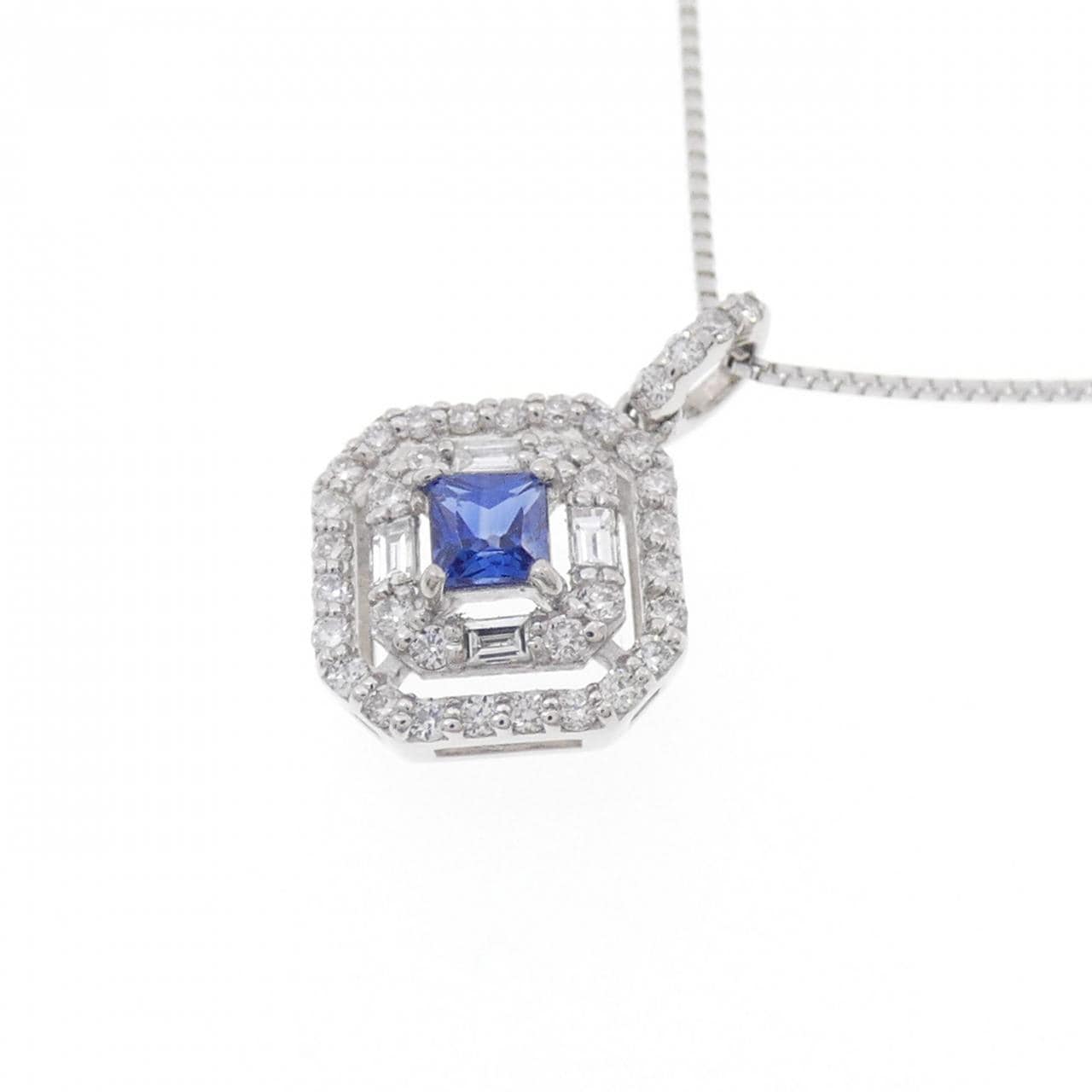 [新品] PT 蓝宝石项链 0.14CT