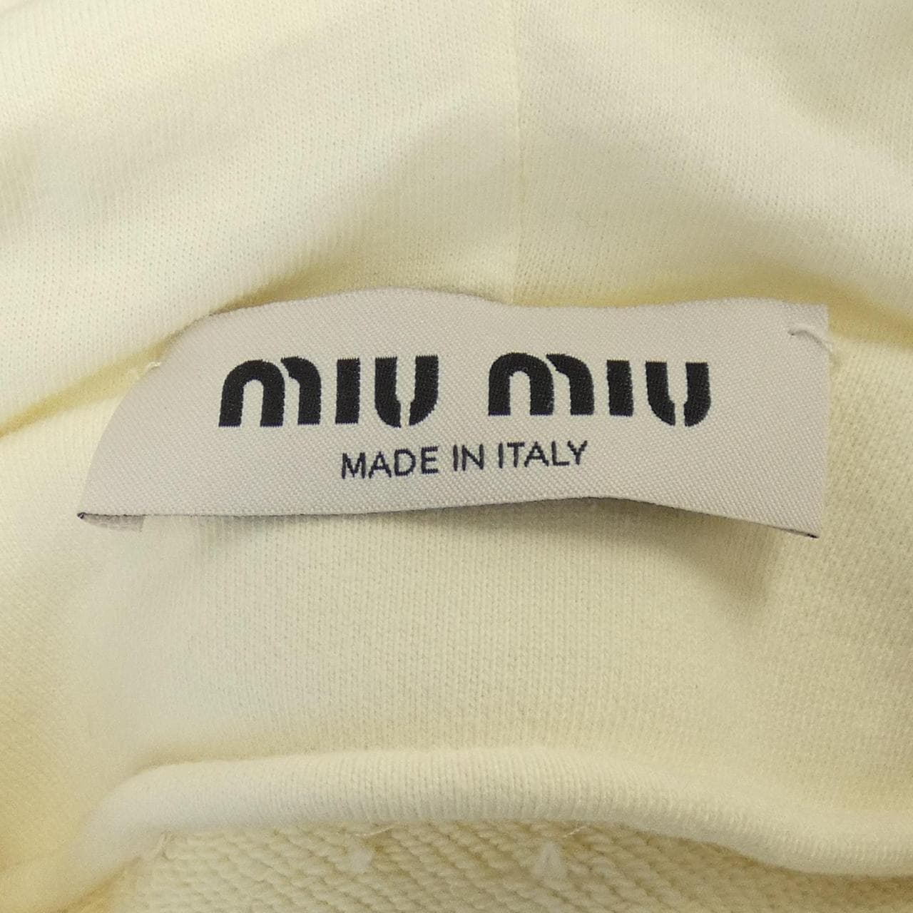 ミュウミュウ MIU MIU コットンフリース　ジップジャケット MJL024 SOOO 15AV パーカー