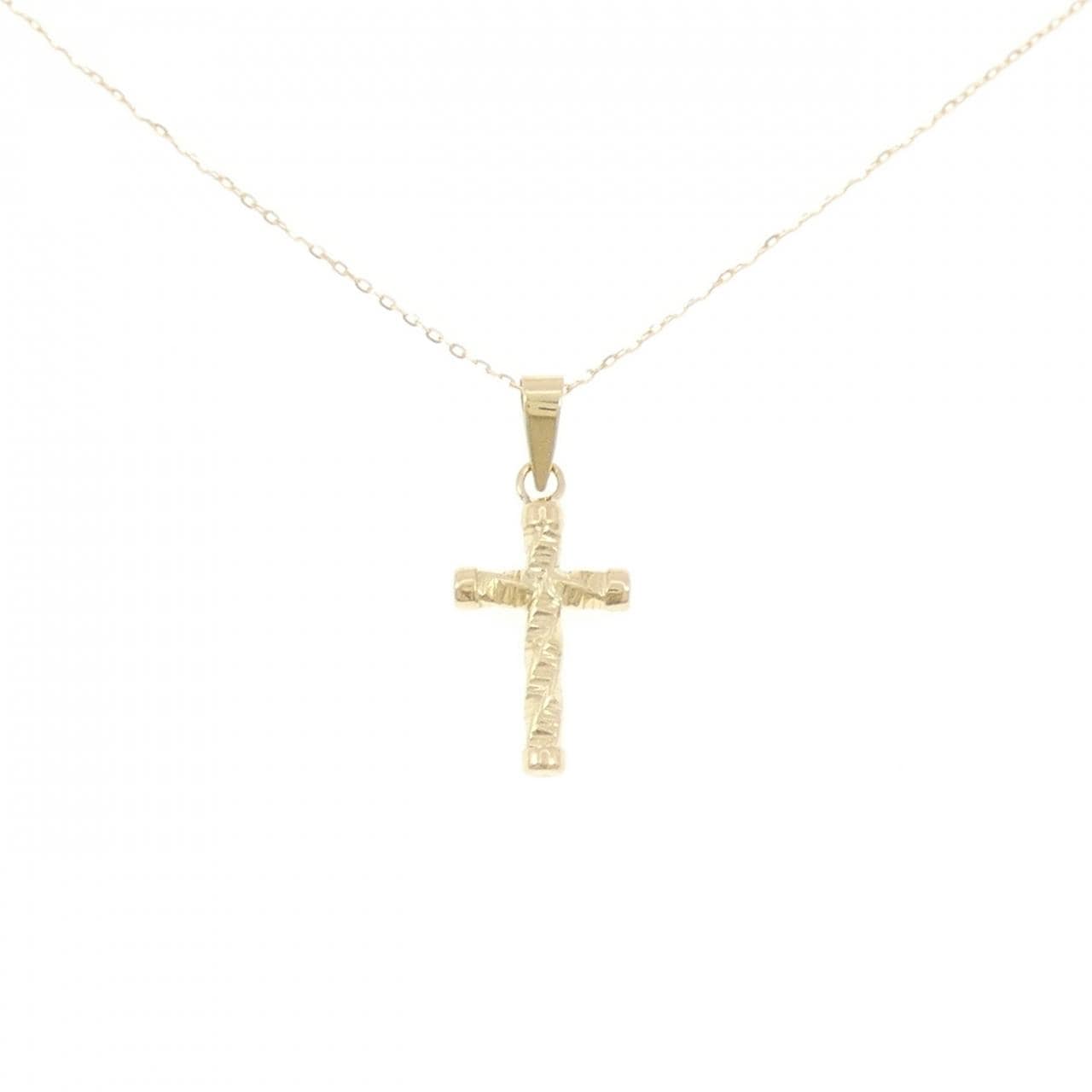 K18YG クロス ネックレス