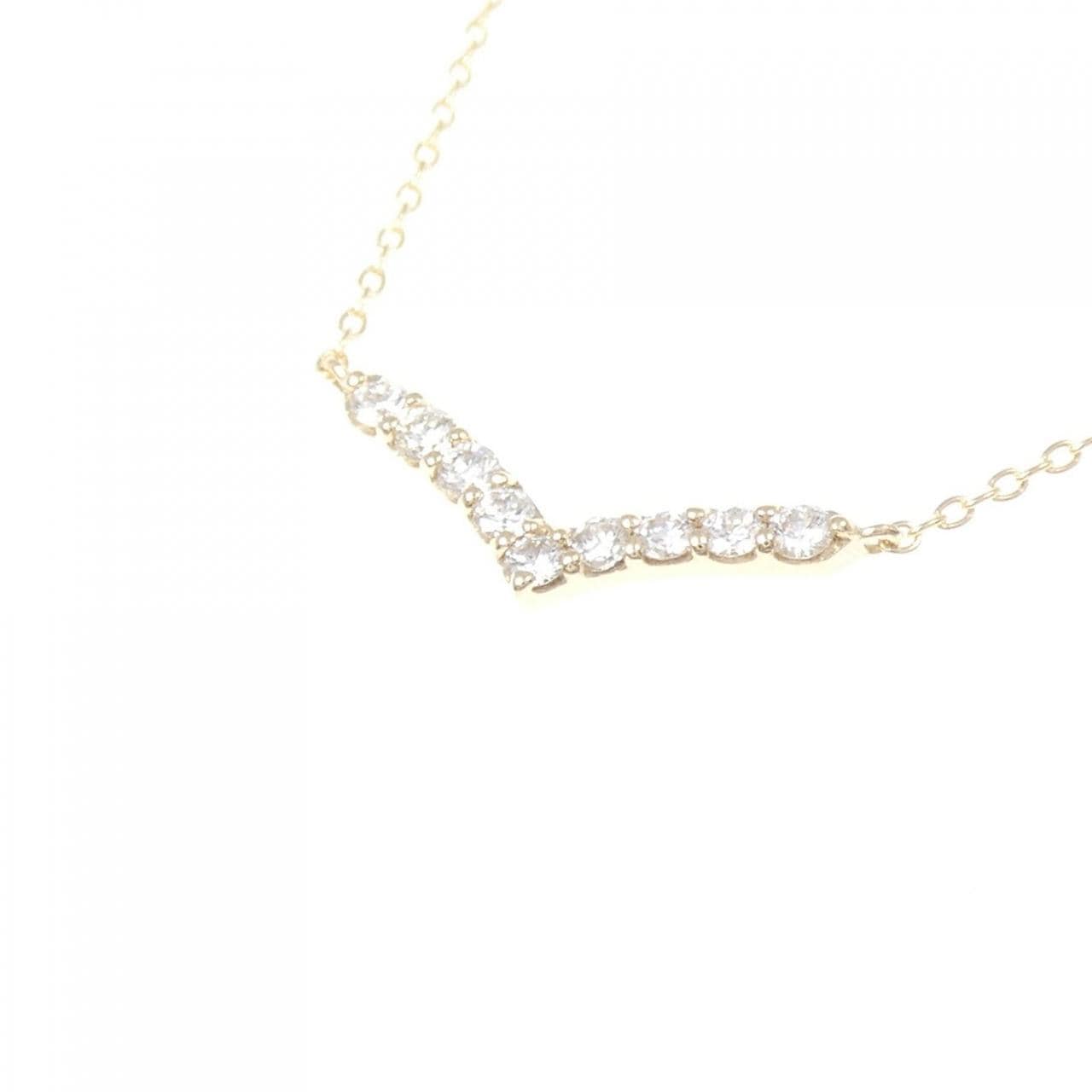 【リメイク】K10YG ダイヤモンド ネックレス 0.18CT