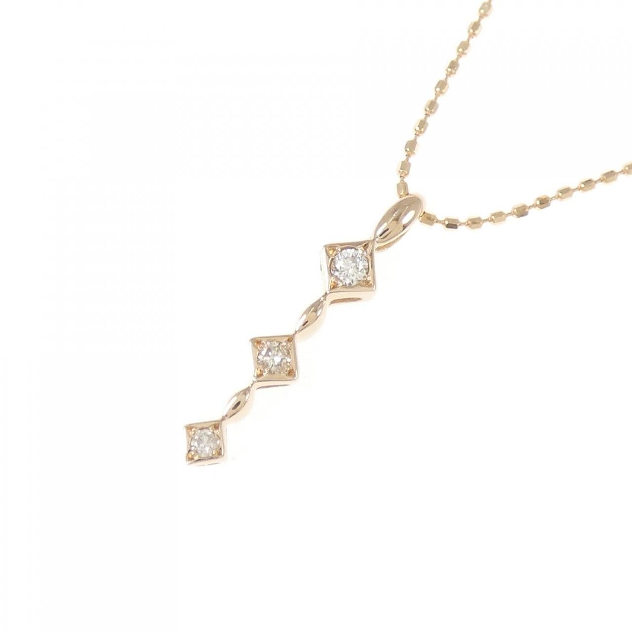 K18PG ダイヤモンド ネックレス 0.06CT