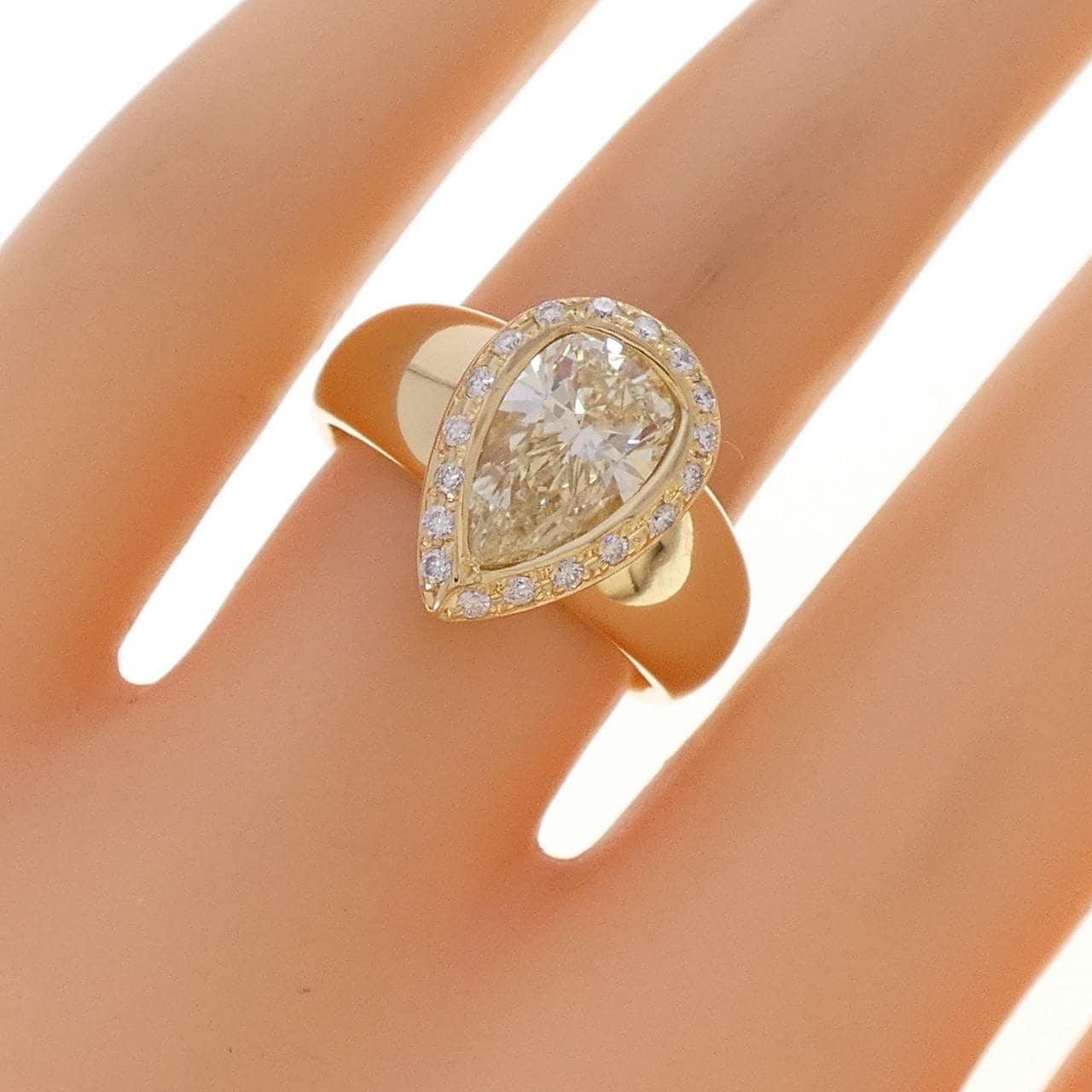 K18YG ダイヤモンド リング 1.339CT