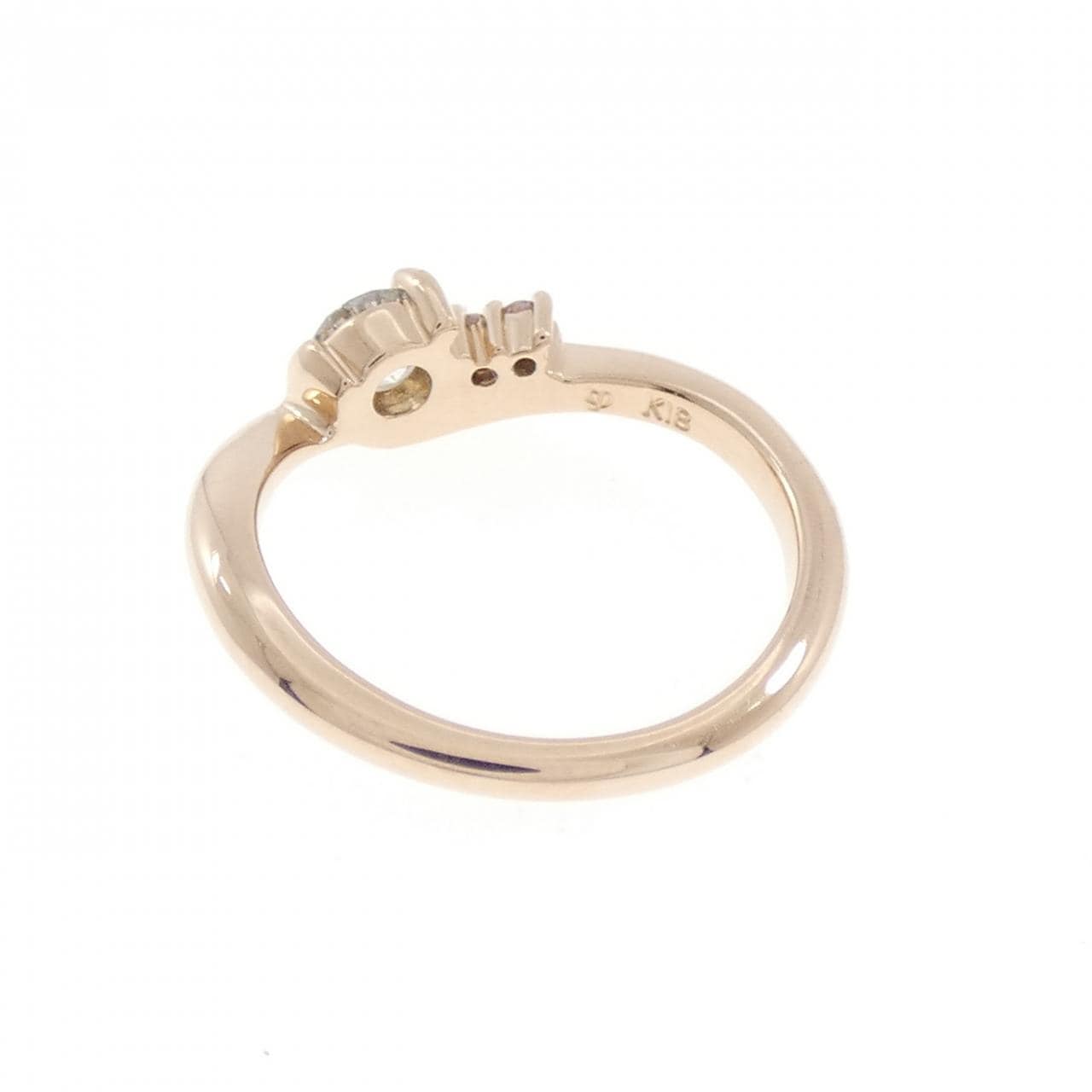 K18PG ダイヤモンド ピンキーリング 0.21CT