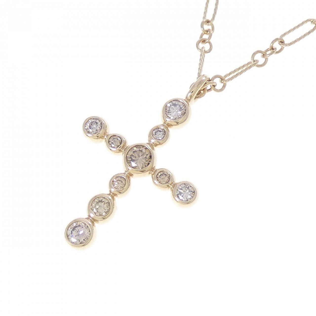 カシケイ クロス ダイヤモンド ネックレス 0.40CT