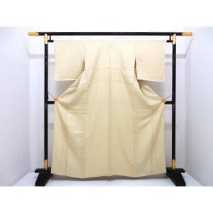 【未使用品】単衣　色無地　タッサーゴールドシルク