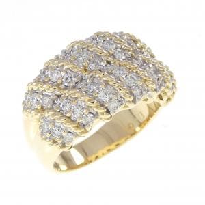 K18YG/K18WG ダイヤモンド リング 1.00CT