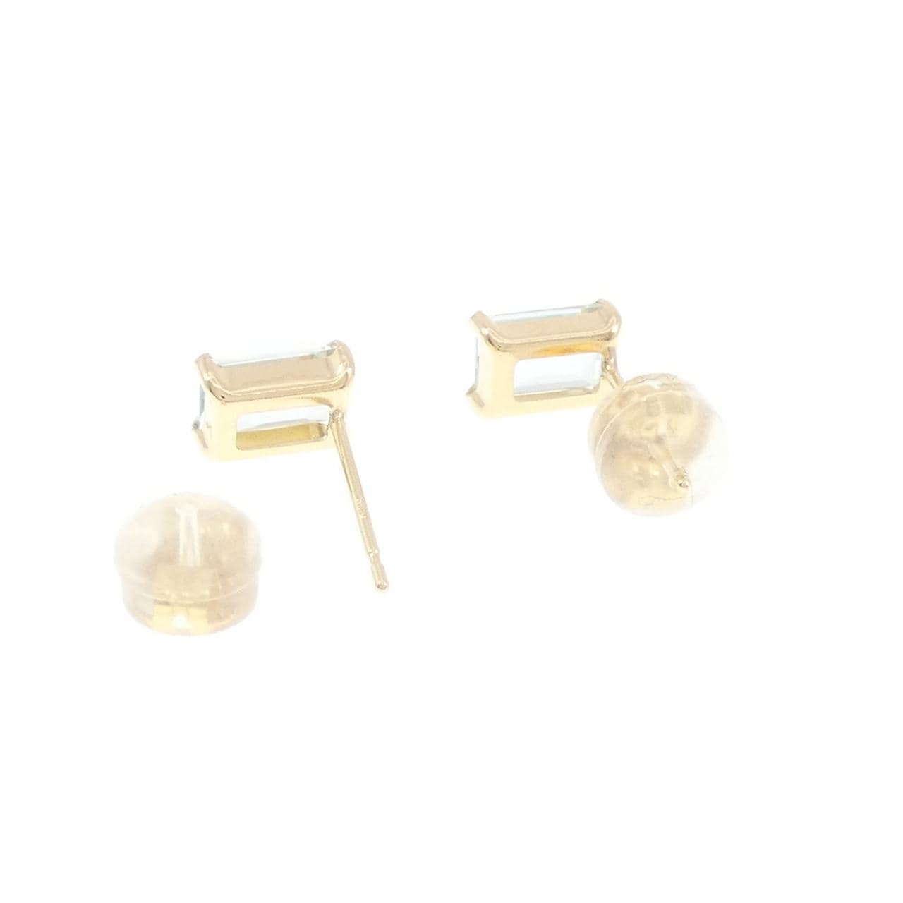 【新品】K18YG ブルートパーズ ピアス