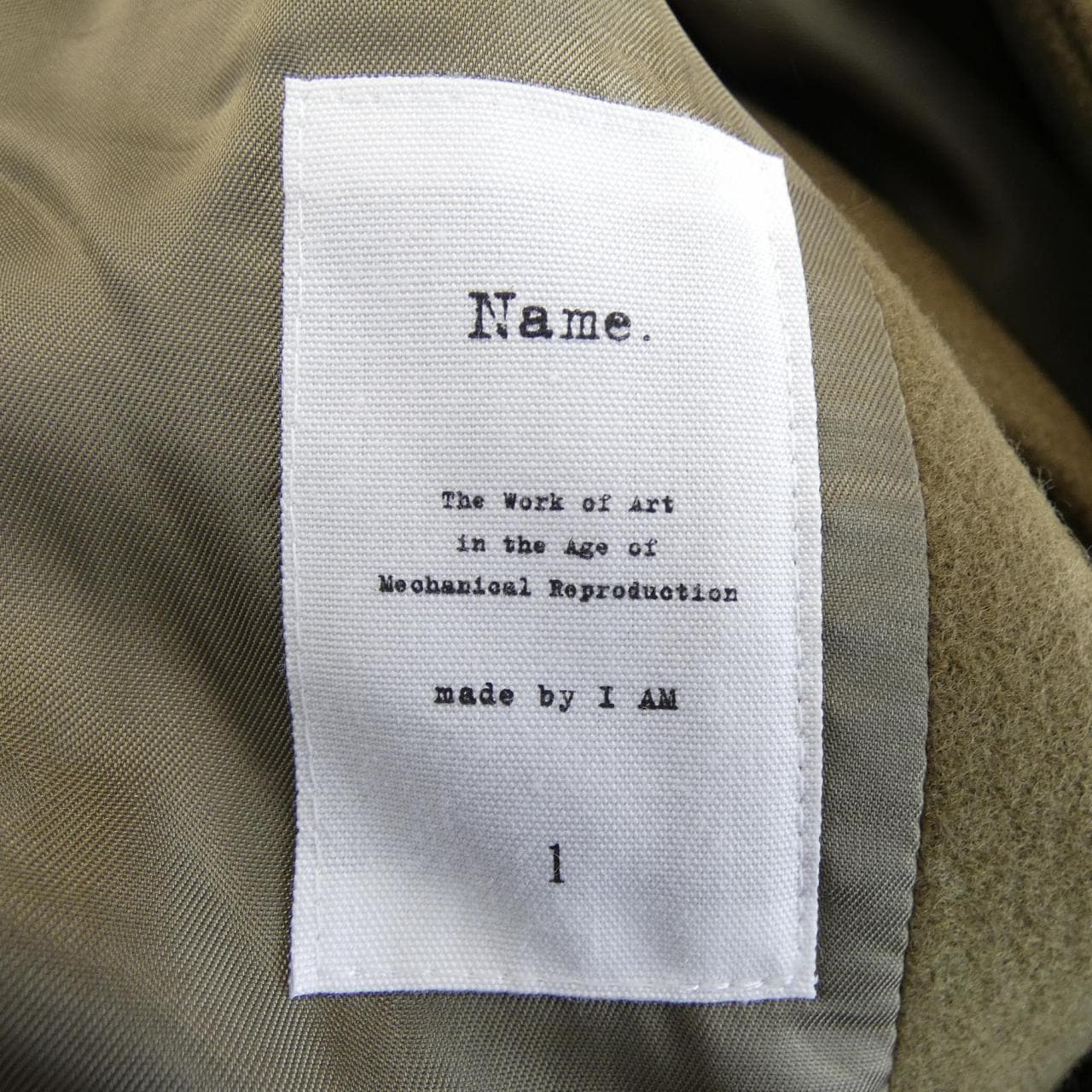 ネーム NAME チェスターコート