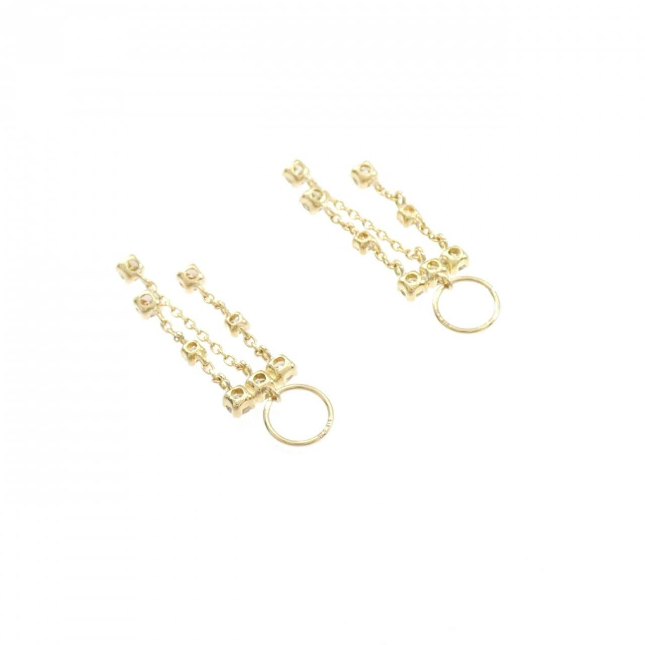 K18YG ダイヤモンド ピアスパーツ 0.50CT