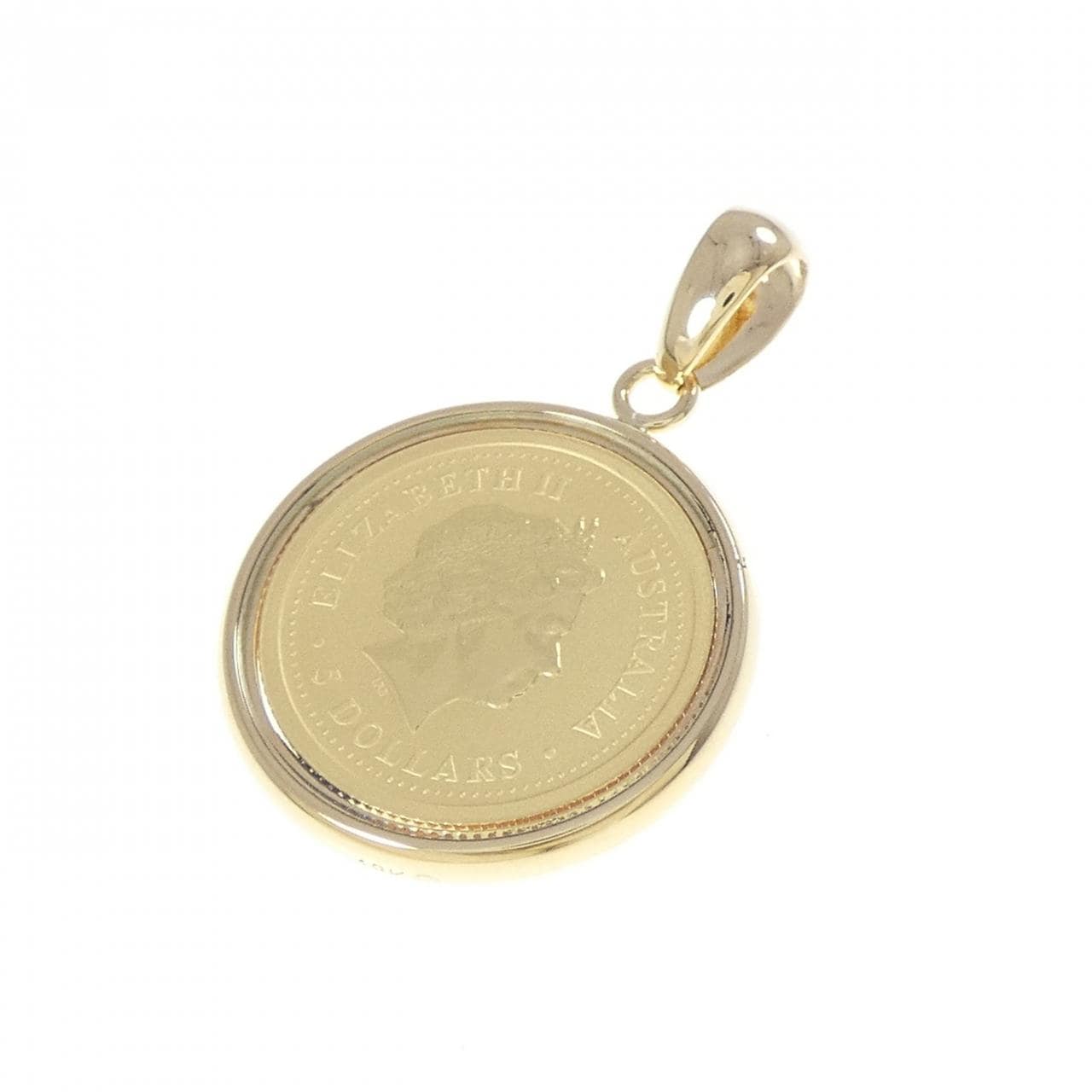 18KYG(枠) コイン ペンダント