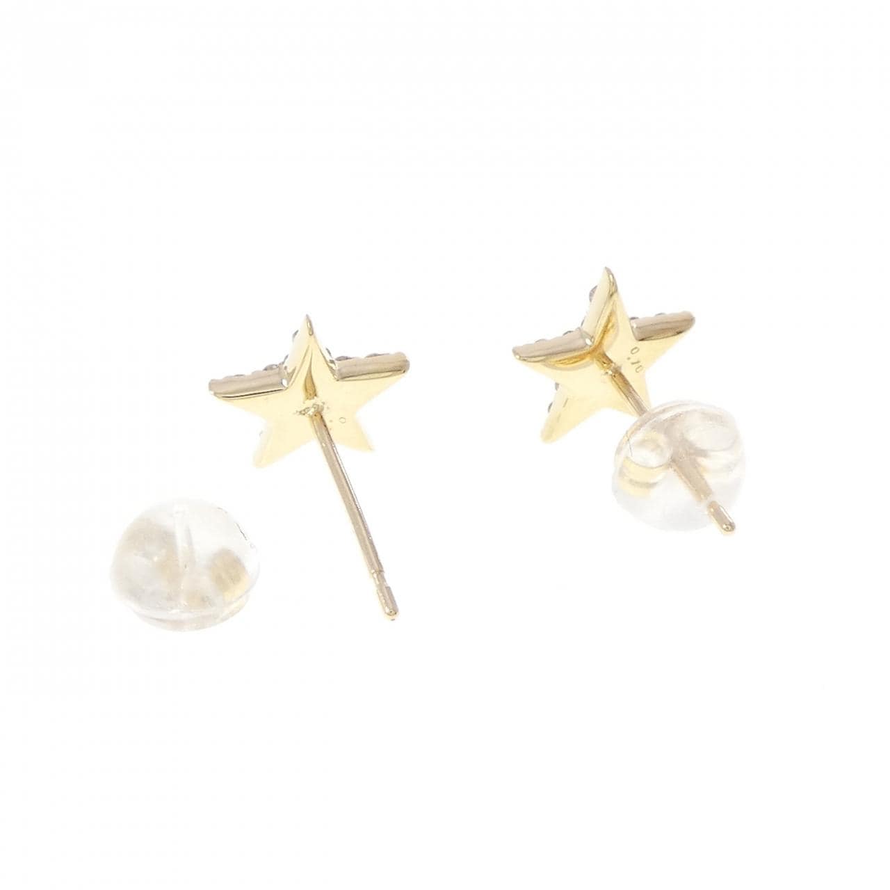 K18YG スター ダイヤモンド ピアス 0.20CT