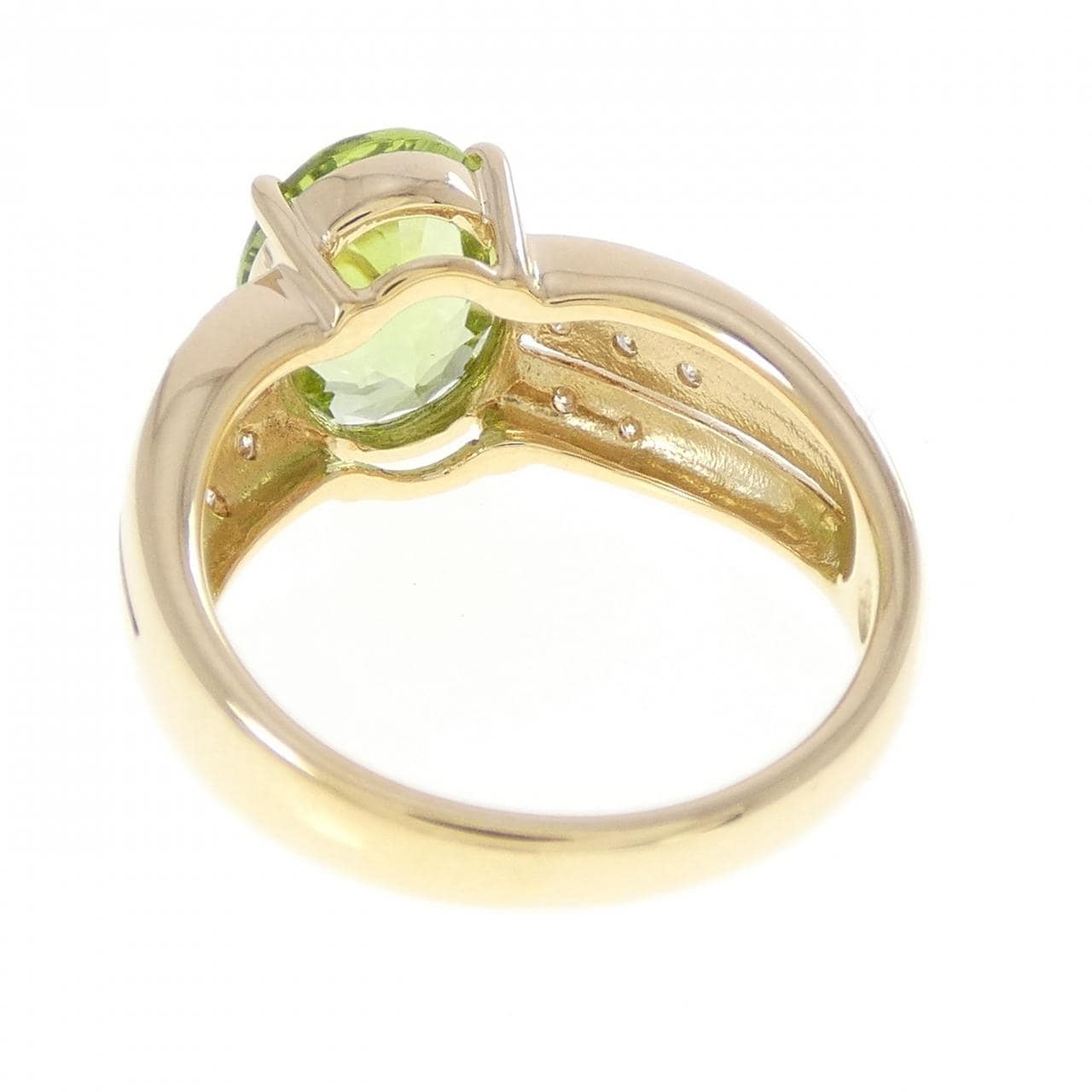K18YG ペリドット リング 2.38CT