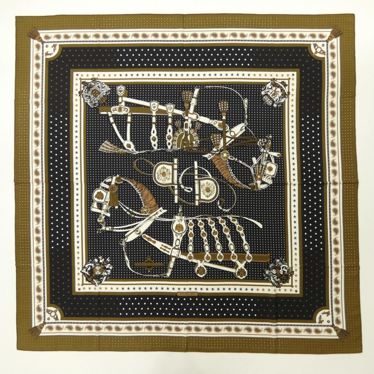 エルメス HERMES HARNAIS DE COUR BANDANA H243935S カレジェアン140 ショール