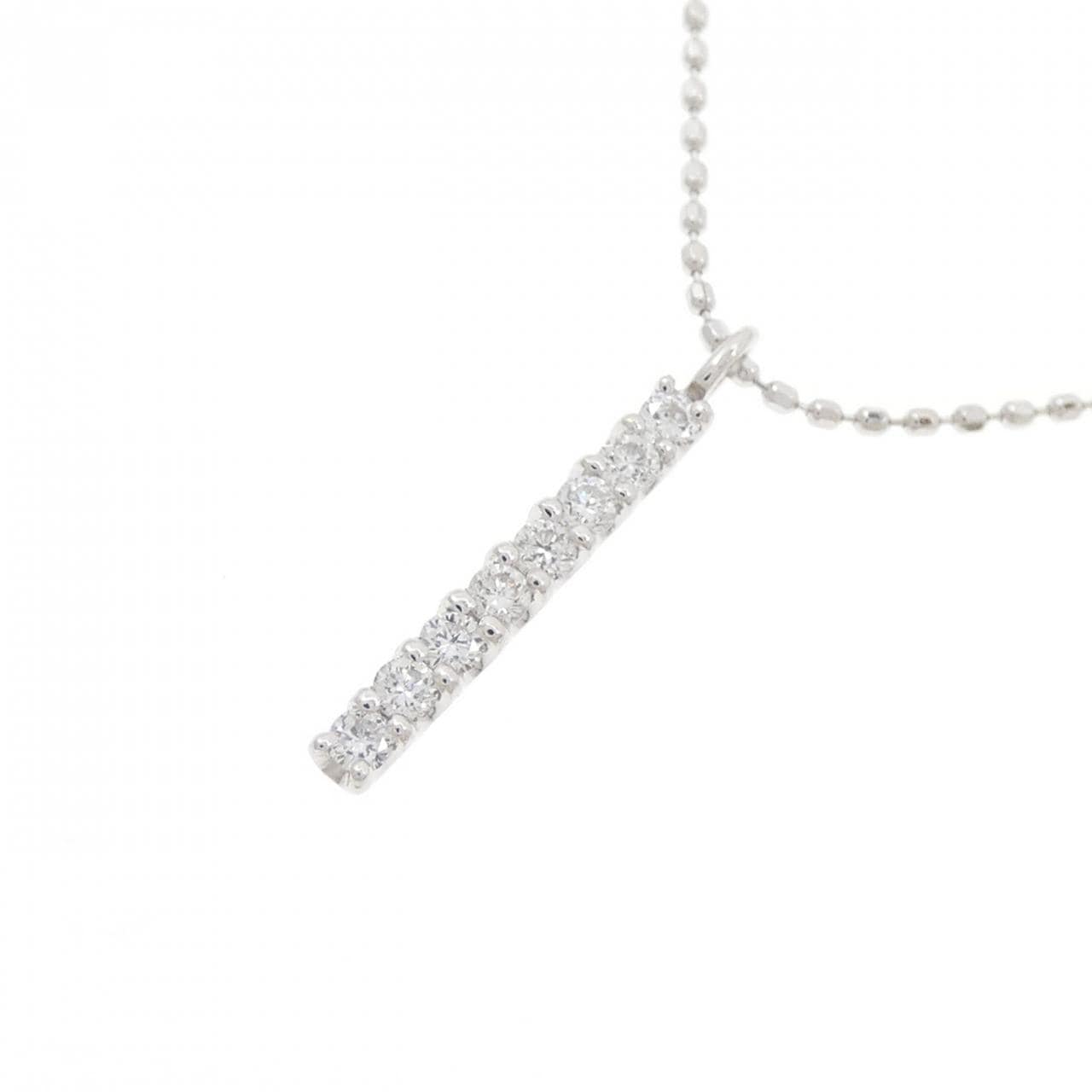 K18WG ダイヤモンド ネックレス 0.13CT