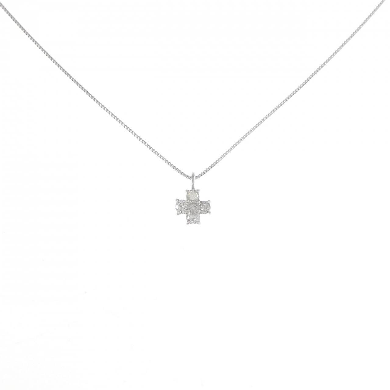 K18WG ダイヤモンド ネックレス 0.10CT