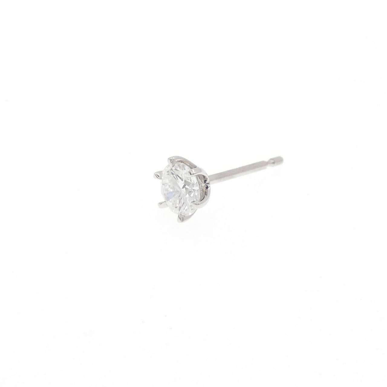 【リメイク】PT900/ST ダイヤモンド ピアス 0.301CT D SI1 VG 片耳