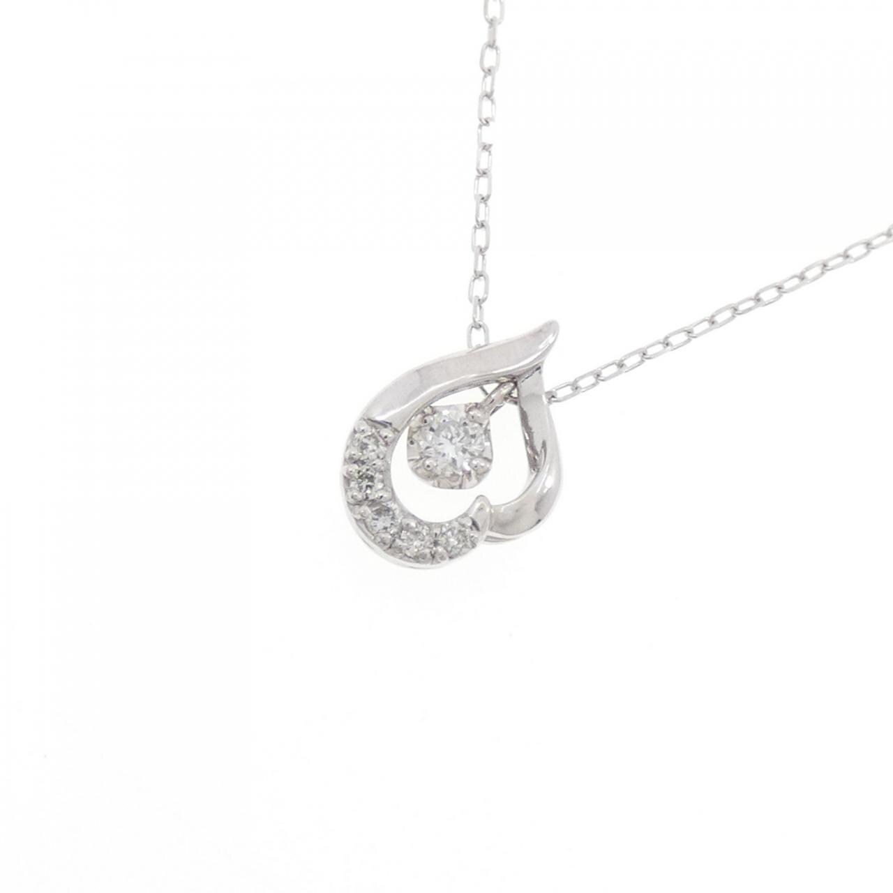 K18WG ダイヤモンド ネックレス 0.05CT