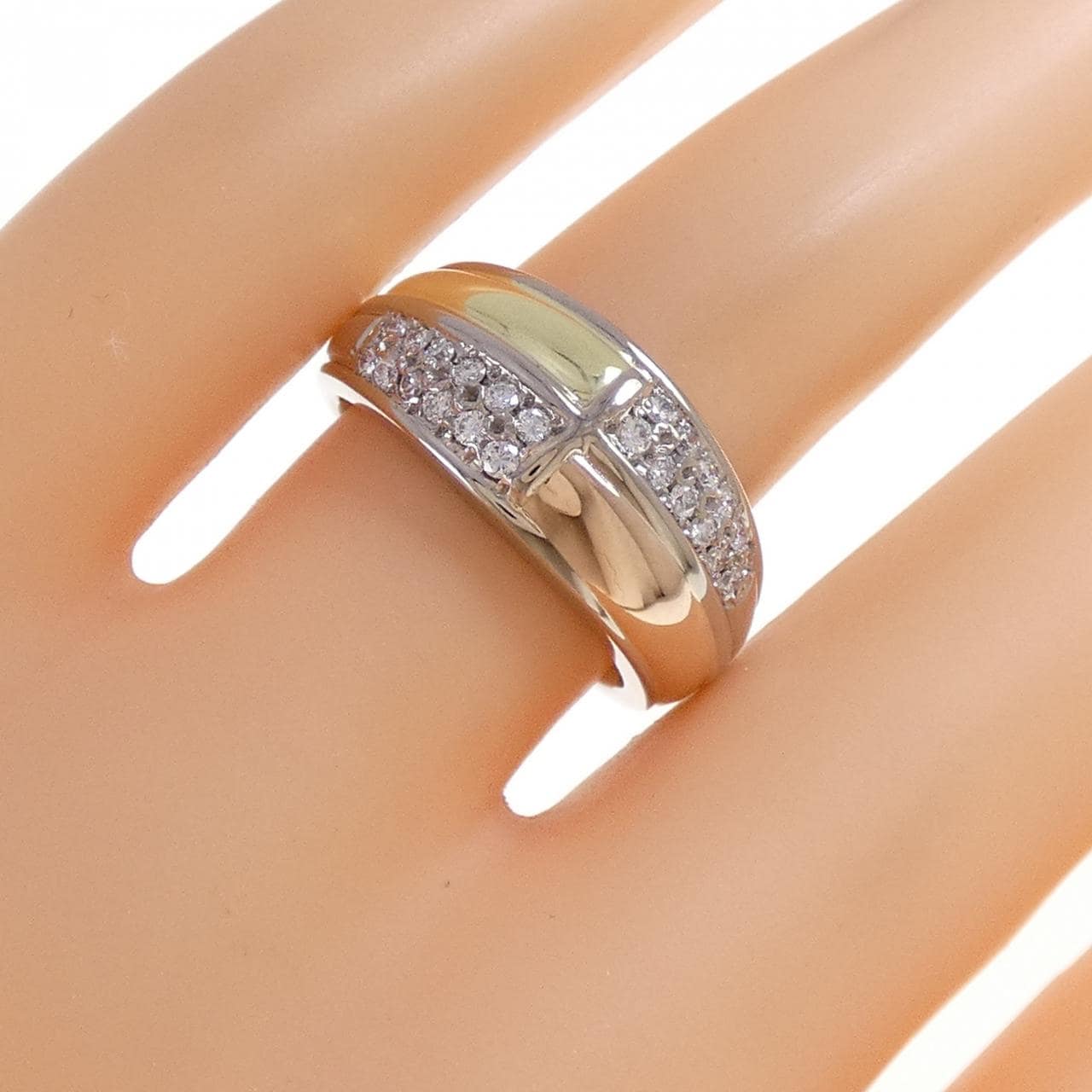 K18スリーカラー ダイヤモンド リング 0.26CT
