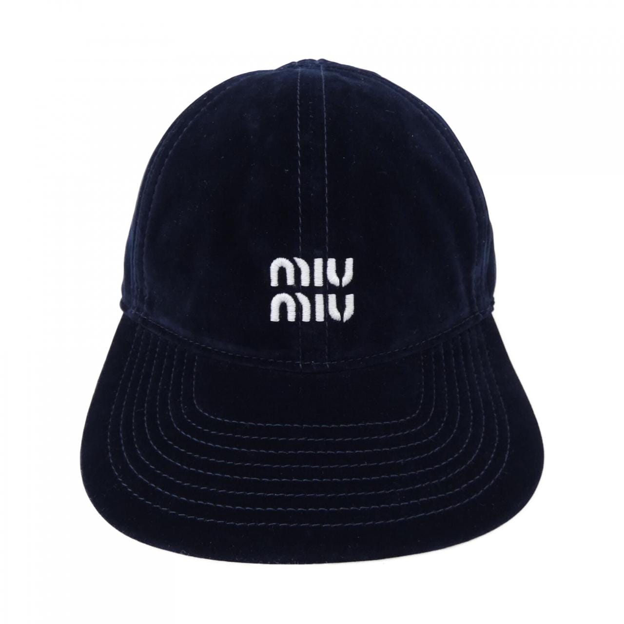 ミュウミュウ MIU MIU ベルベット ベースボール 5HC369 2CUA キャップ