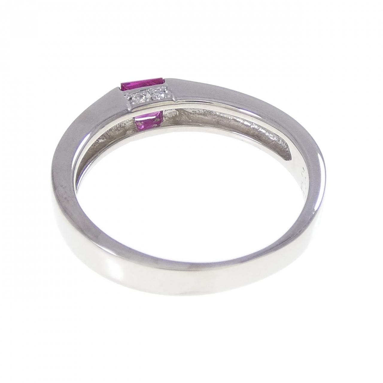 K18WG ルビー リング 0.25CT
